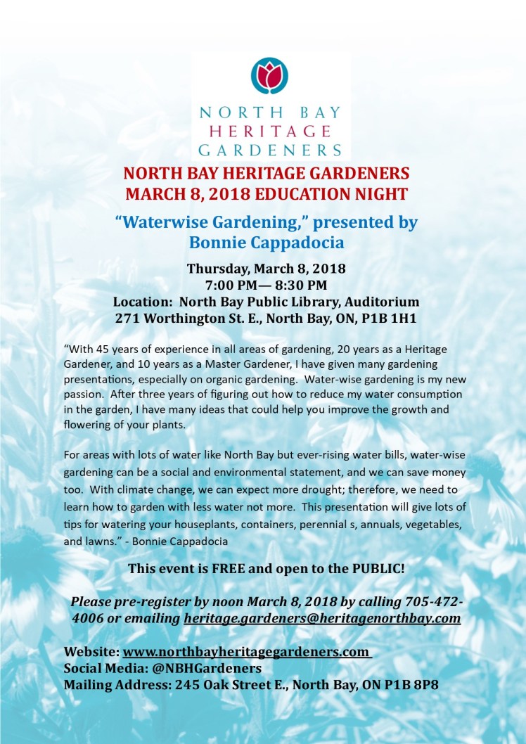 March 8 2018 Education Night Poster